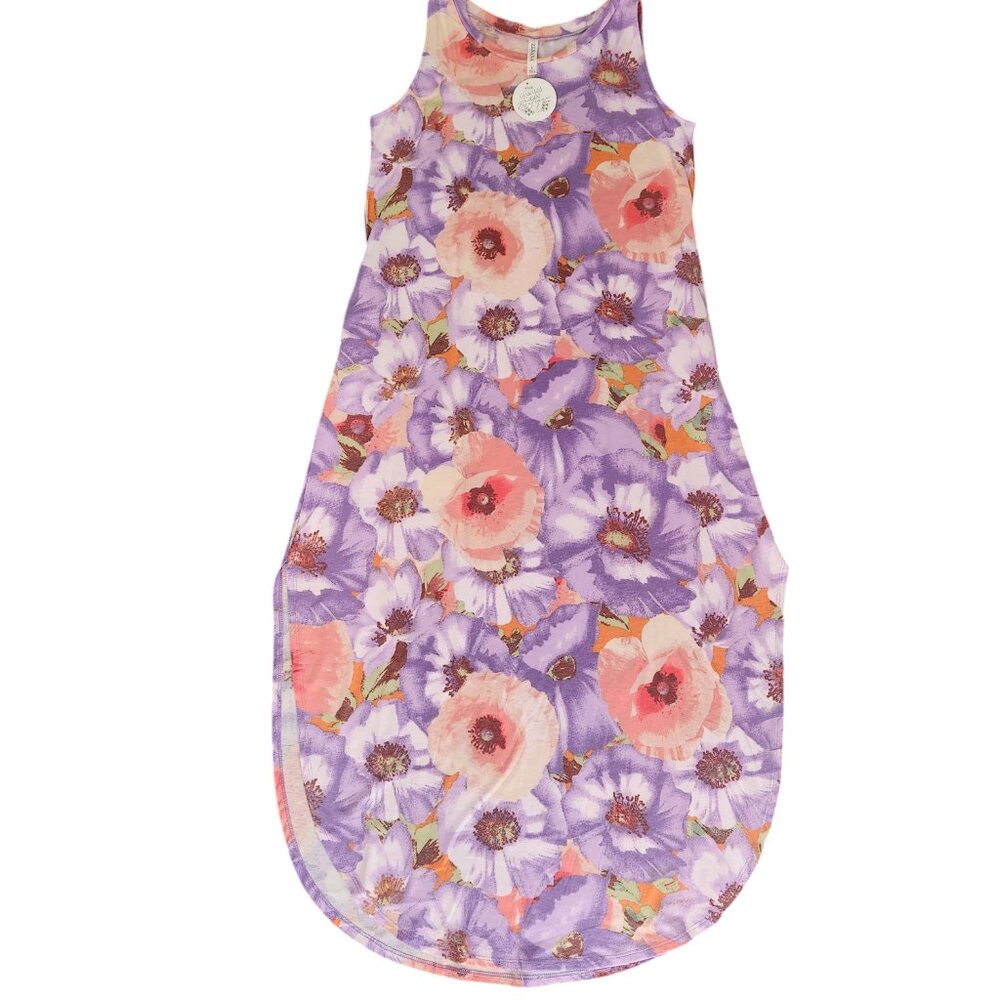 Zenana Floral Sleeveless Stretch Dress Viscose Casual Summer - Picture 3 of 6